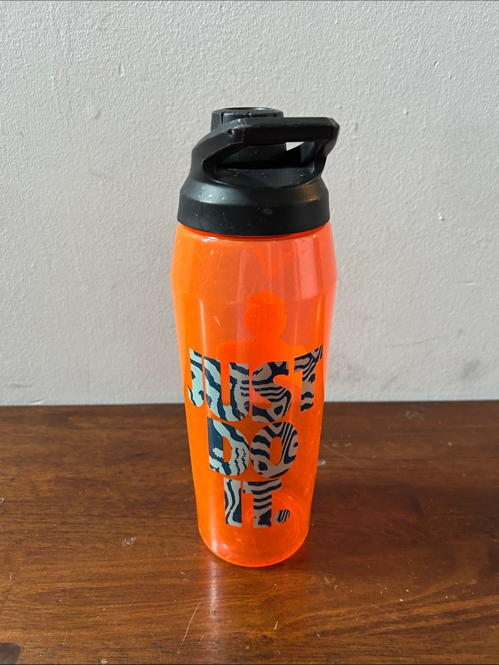 Just Do It Orange 32oz Sports Water Bottle with Black Lid